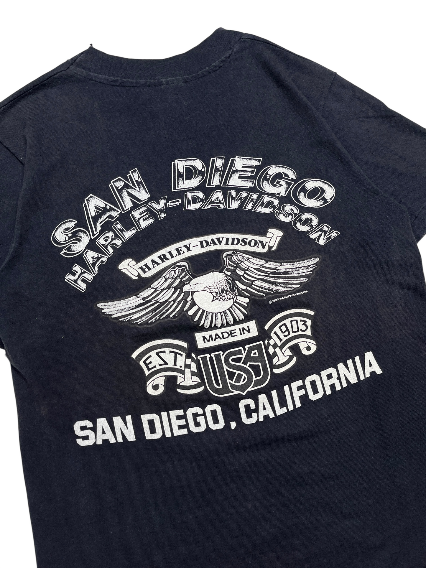 1982 Harley Davidson Invest in America T-shirt - Talla S