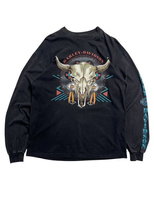 1990 Harley Davidson Sturgis South Dakota T-shirt - Talla L