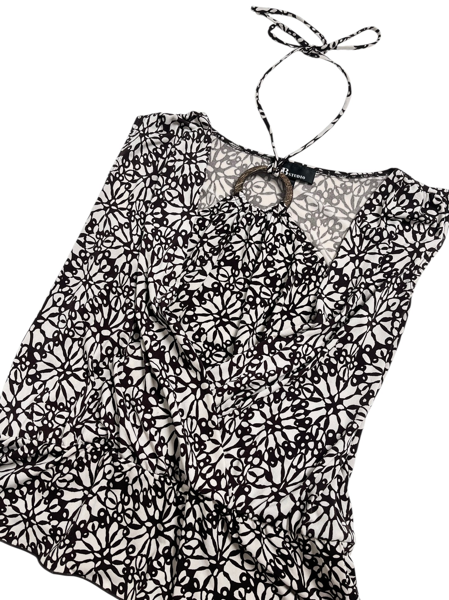 Y2K AB Studio Top Halter Estampado - Talla S/M