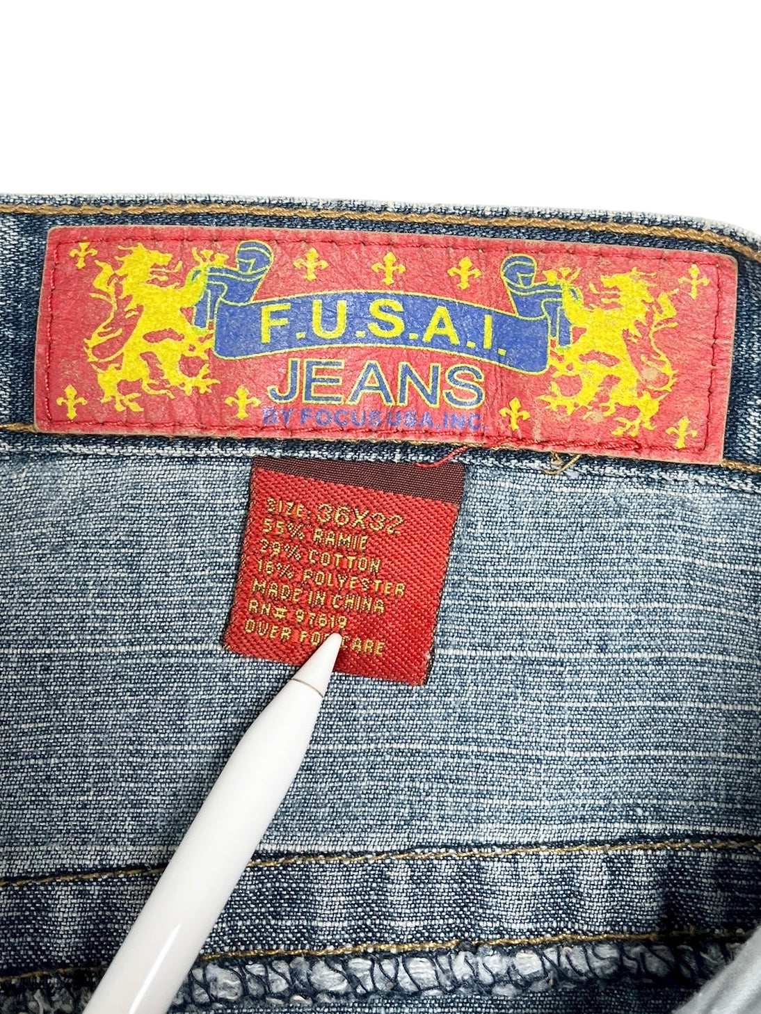 2000s F.U.S.A.I Denim Baggy Pant Azul- Talla 36