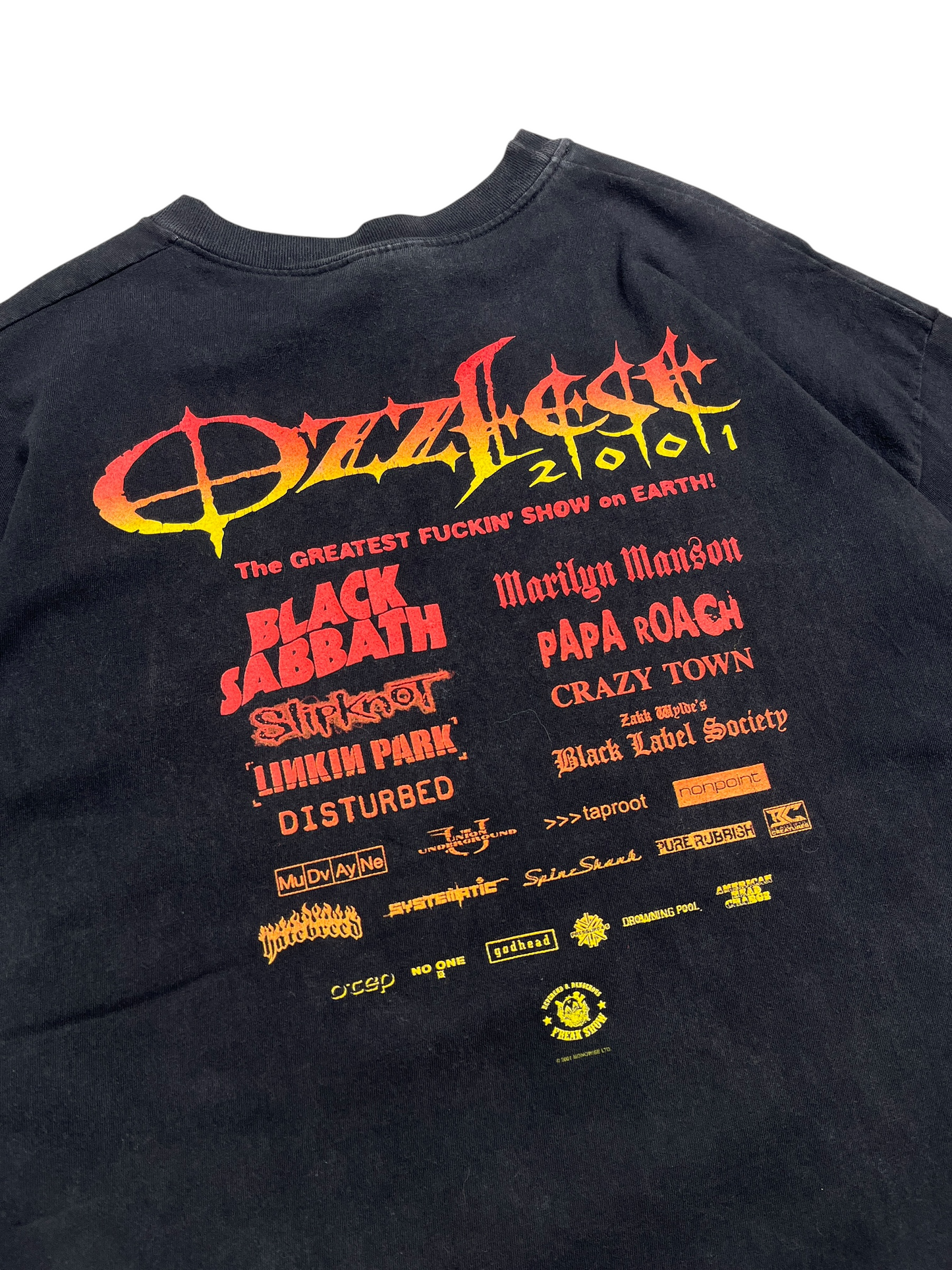 2001 Ozzfest Ozzy Osbourne Demon T-shirt - Talla XL