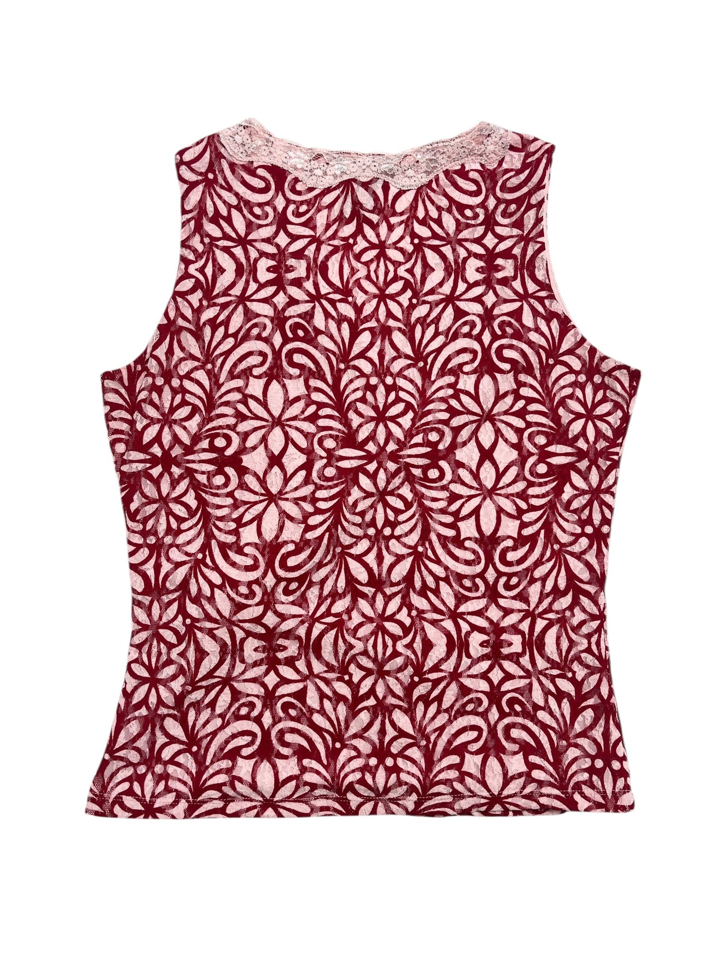 Y2K I.N.C Top cruzado estilo wrap con encaje - Talla S/M