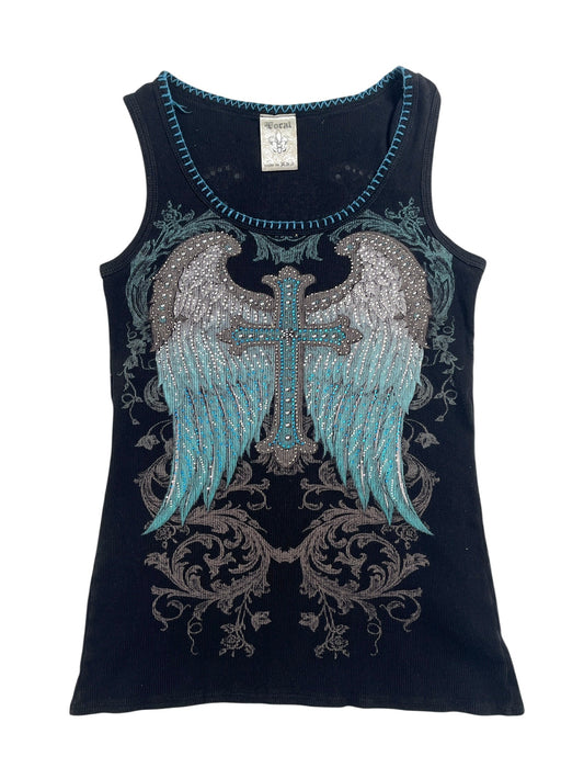 Y2K Vocal Top Tank Alas y Cruz - Talla M/L