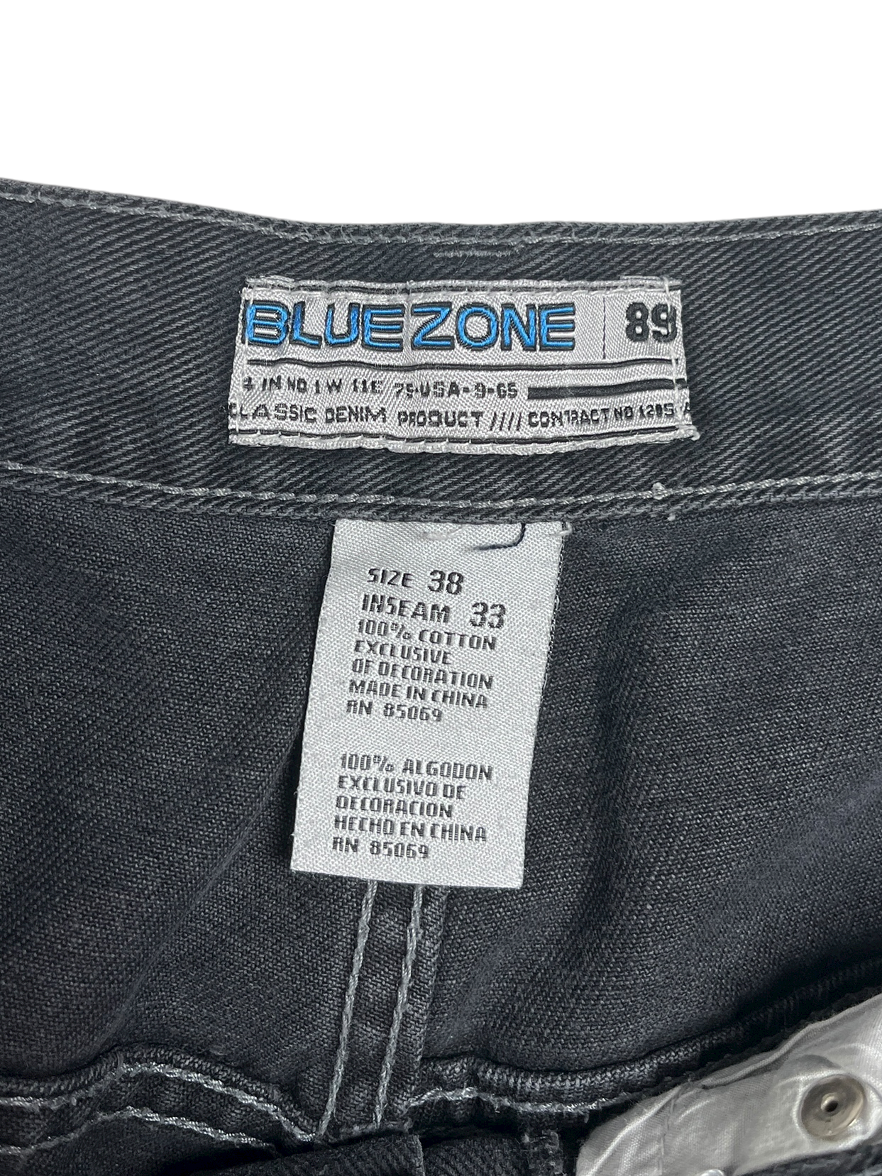 Blue zone Carpenter Denim Pant Negro - Talla 37