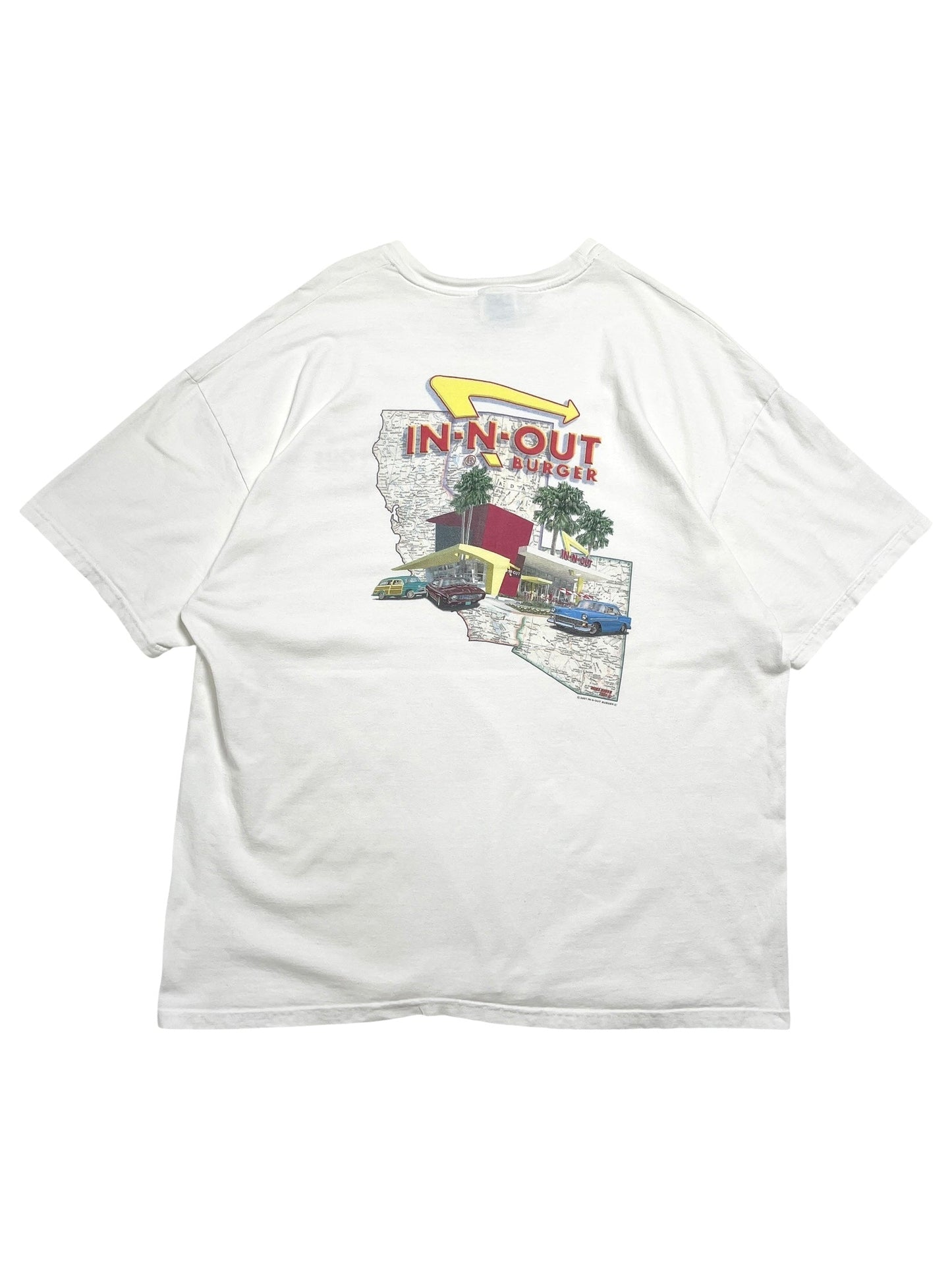 2001 In N Out Burger California Map t-shirt - Talla XXL