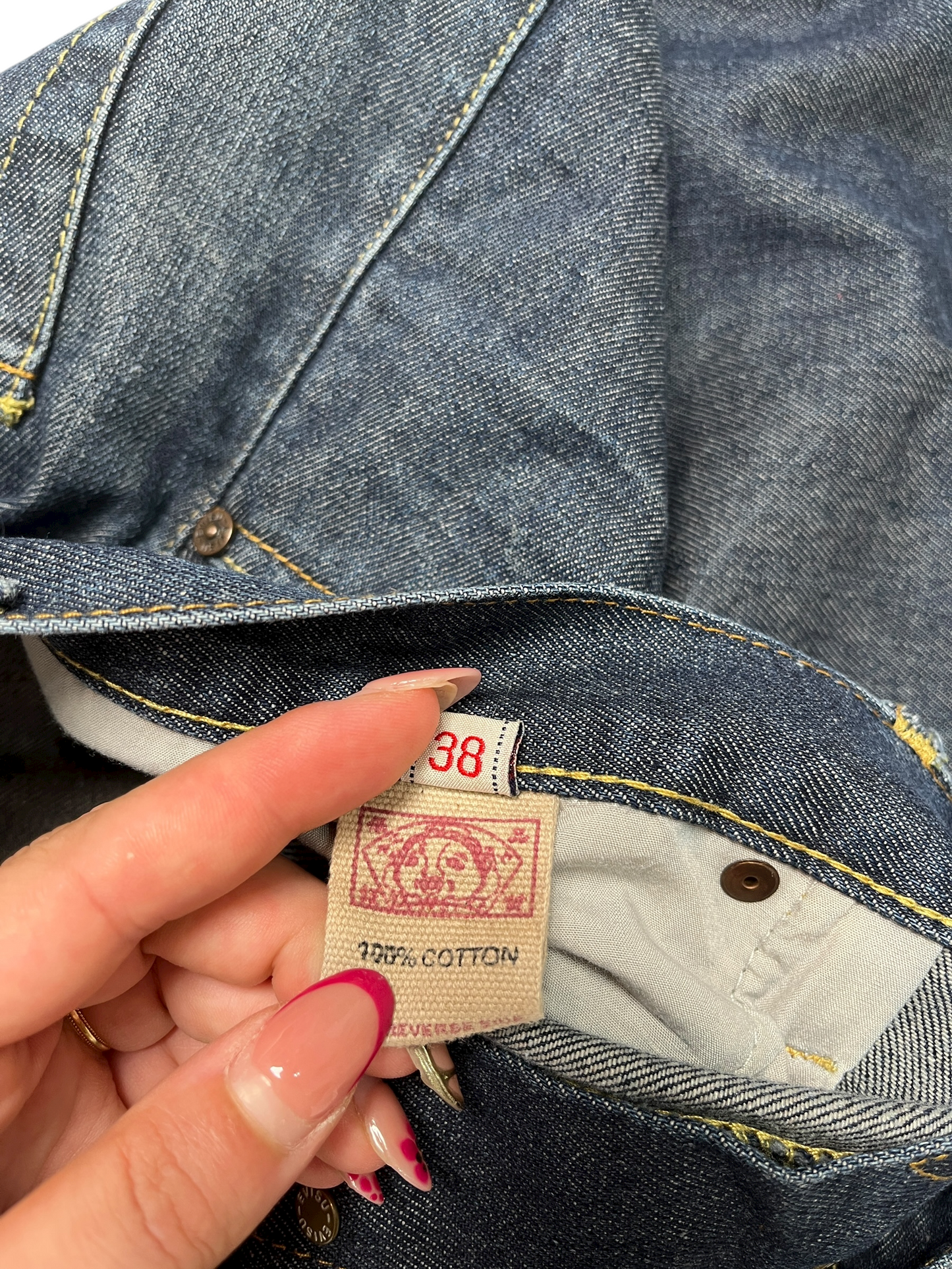 Evisu Denim Pant Azul Oscuro- Talla 38