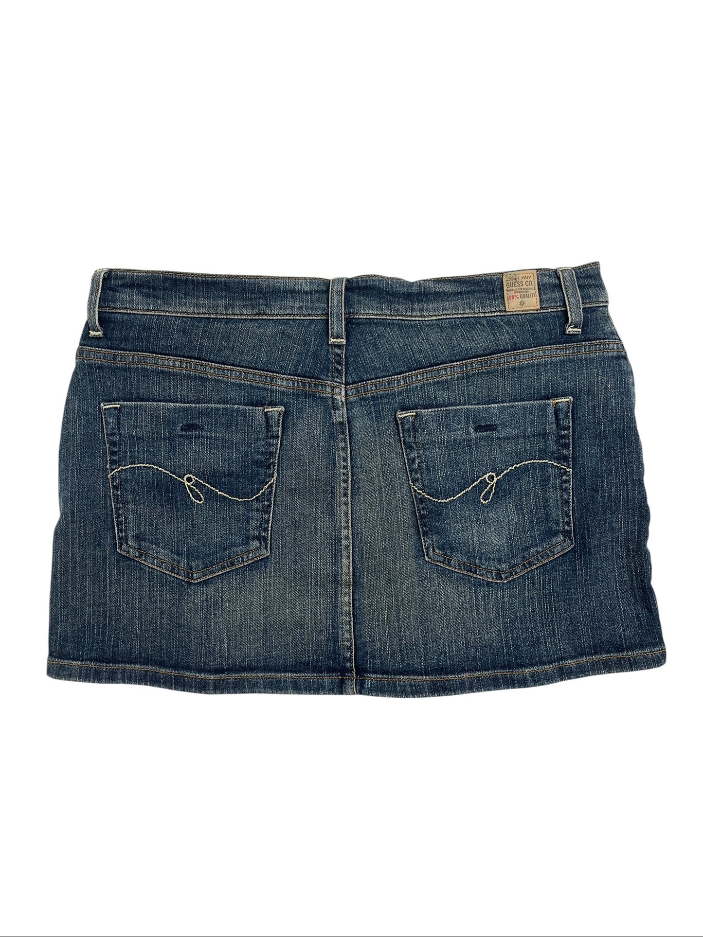 Y2K Guess Falda Denim Stretch Azul- Talla M