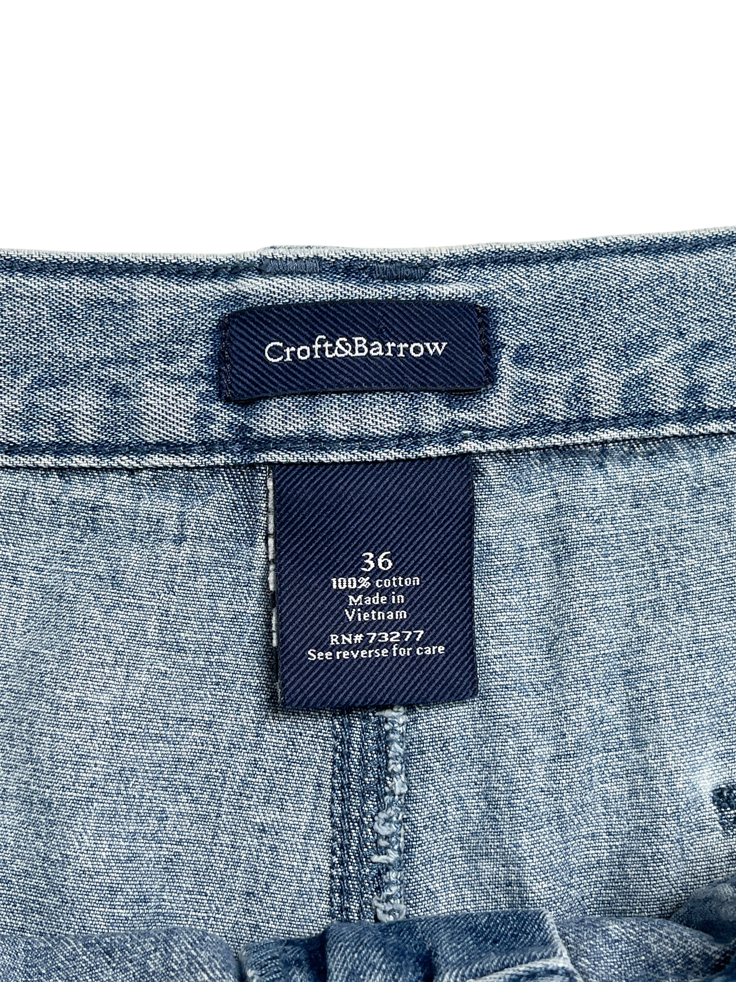 Croft&Barrow Denim Short Azul - Talla W34