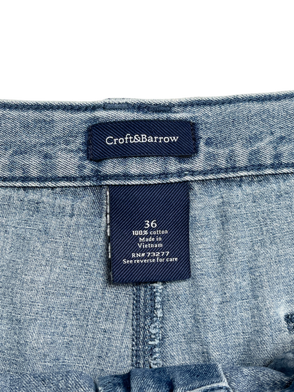 Croft&Barrow Denim Short Azul - Talla W34