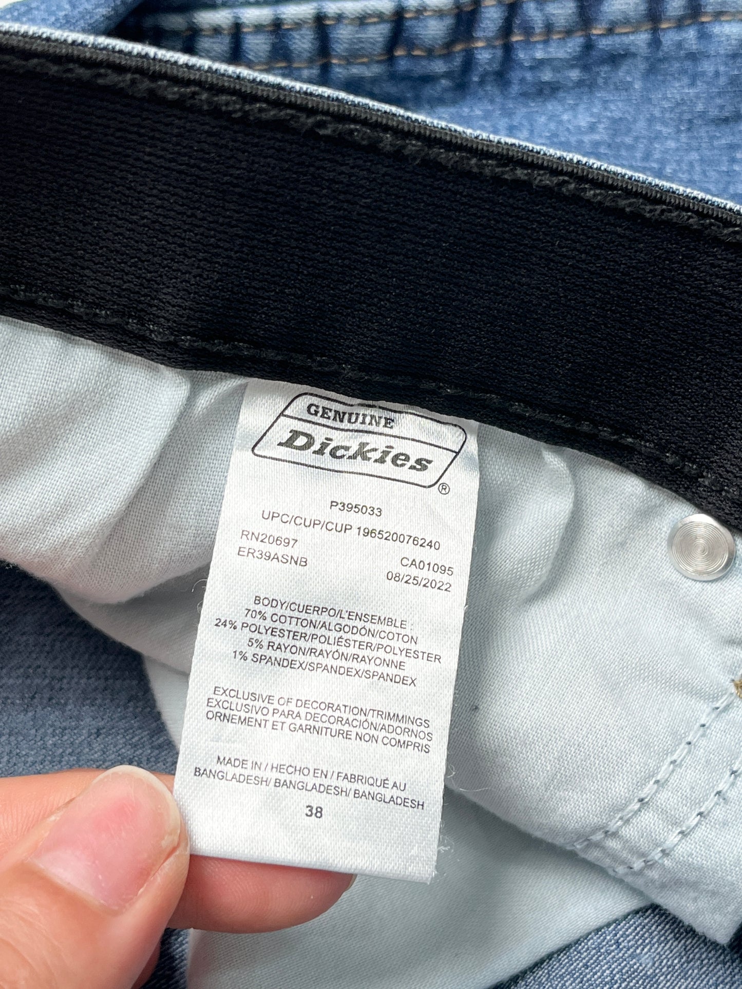 Dickies Carpenter Denim Short Azul - Talla W38