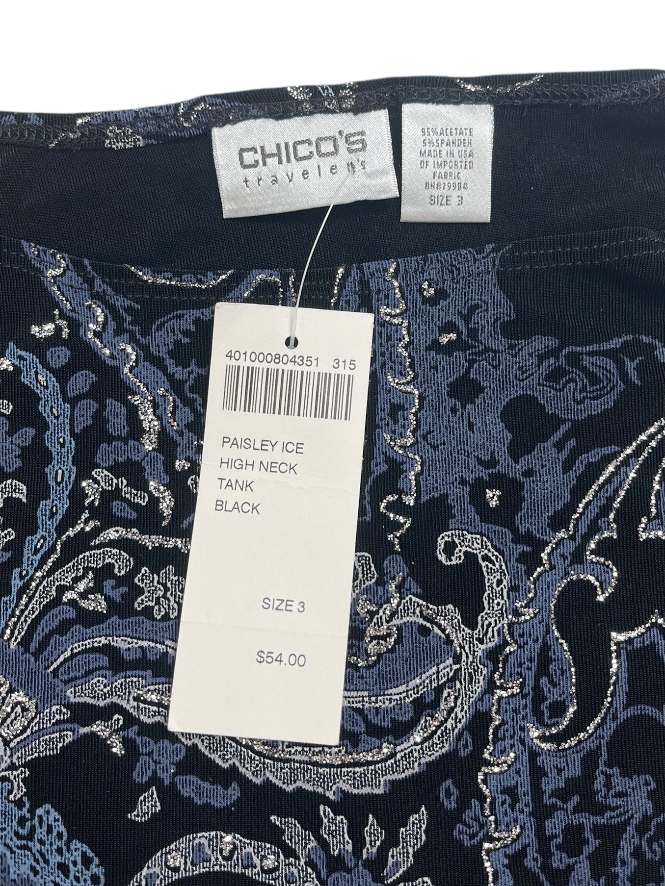 Y2K Chicos Top estampado azul con brillo - Talla L/XL