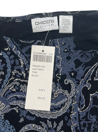 Y2K Chicos Top estampado azul con brillo - Talla L/XL