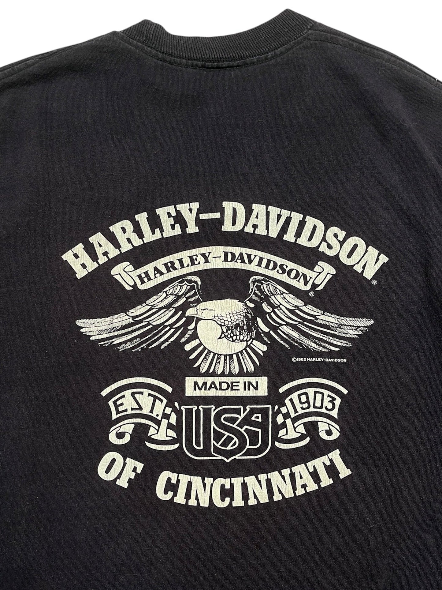 1988 Harley Davidson Cincinnati T-shirt - Talla L Boxy Fit