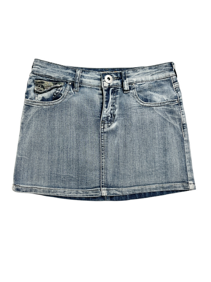 Y2K True People Denim Mini Falda - Talla XS