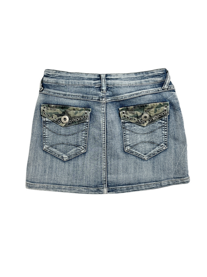 Y2K True People Denim Mini Falda - Talla XS