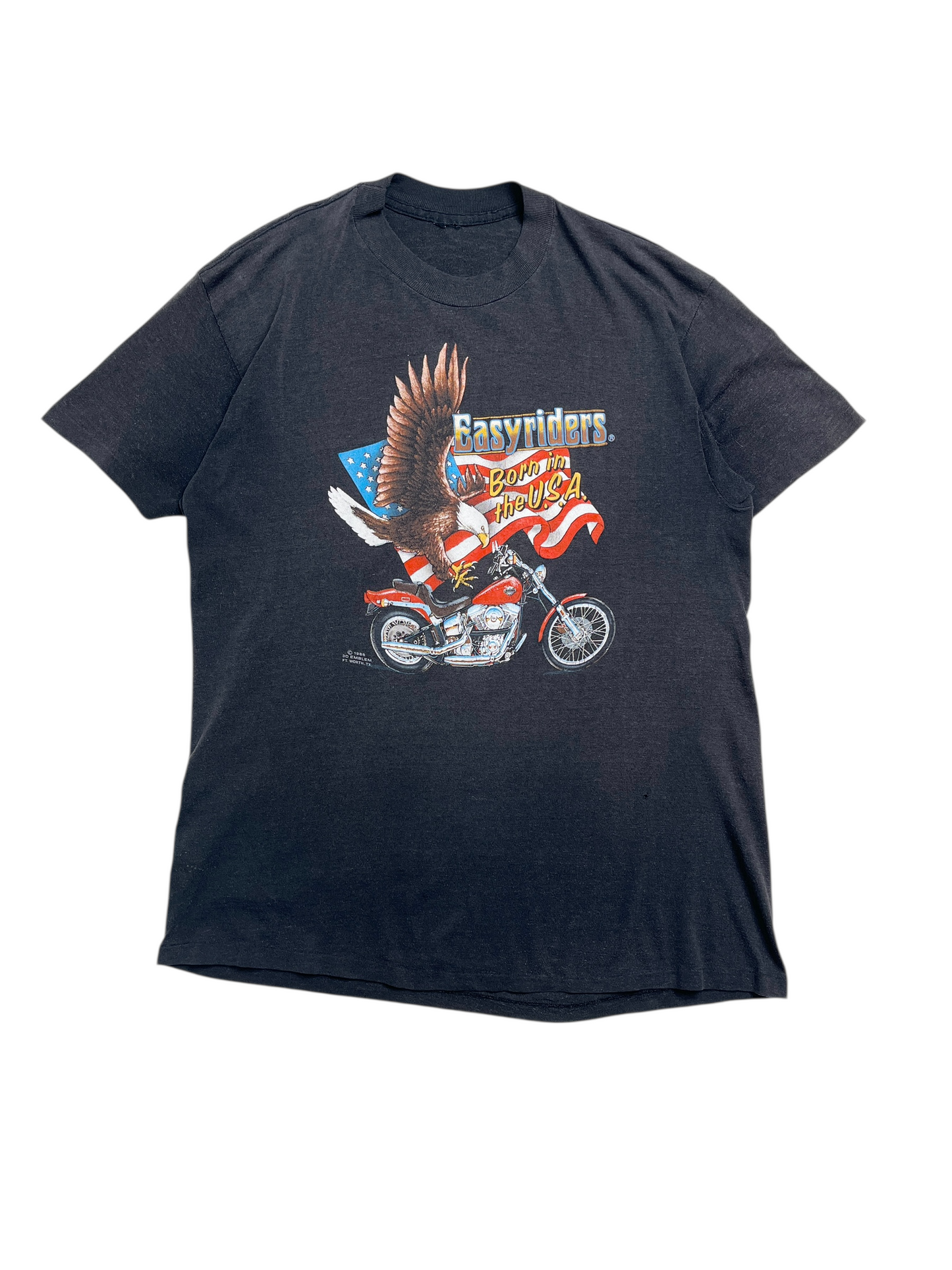 1986 3D Emblem Easyriders Born in the USA T-shirt - Talla M