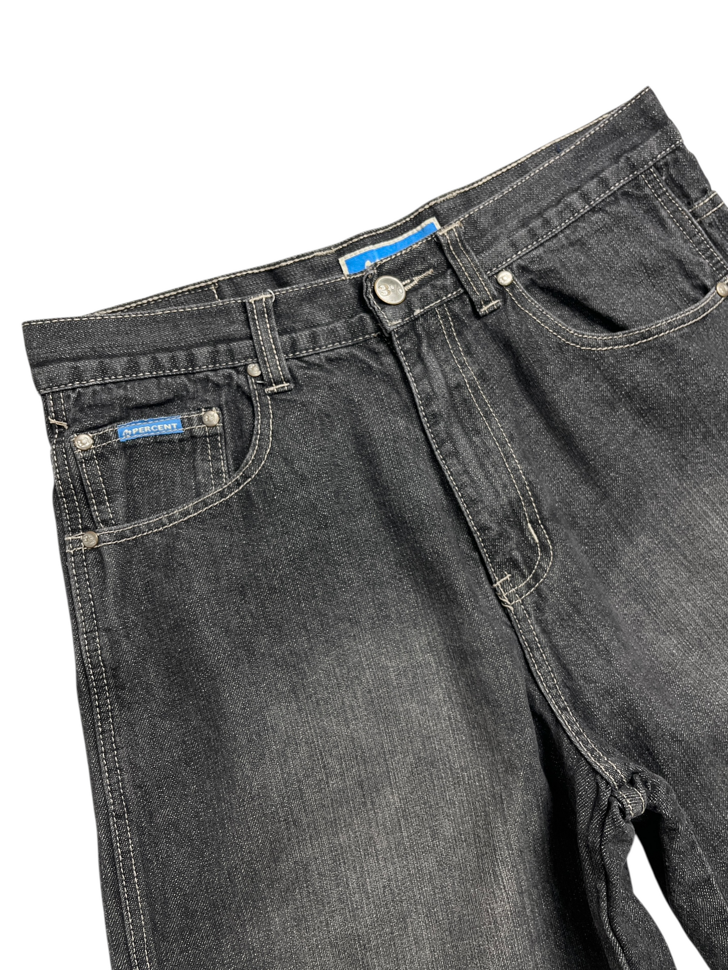 Y2K Percent Jorts Negro - Talla 33