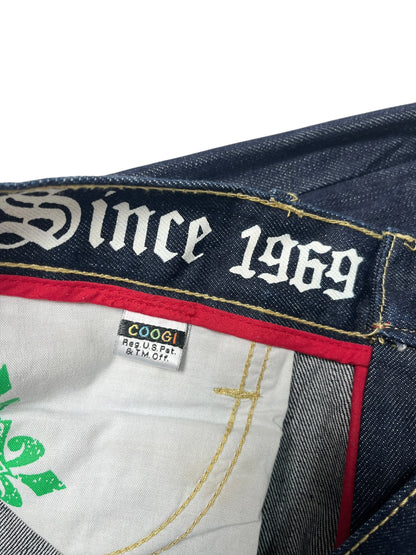 Y2K Coogi Baggy Denim Pant Azul Oscuro (NUEVO) - Talla 38