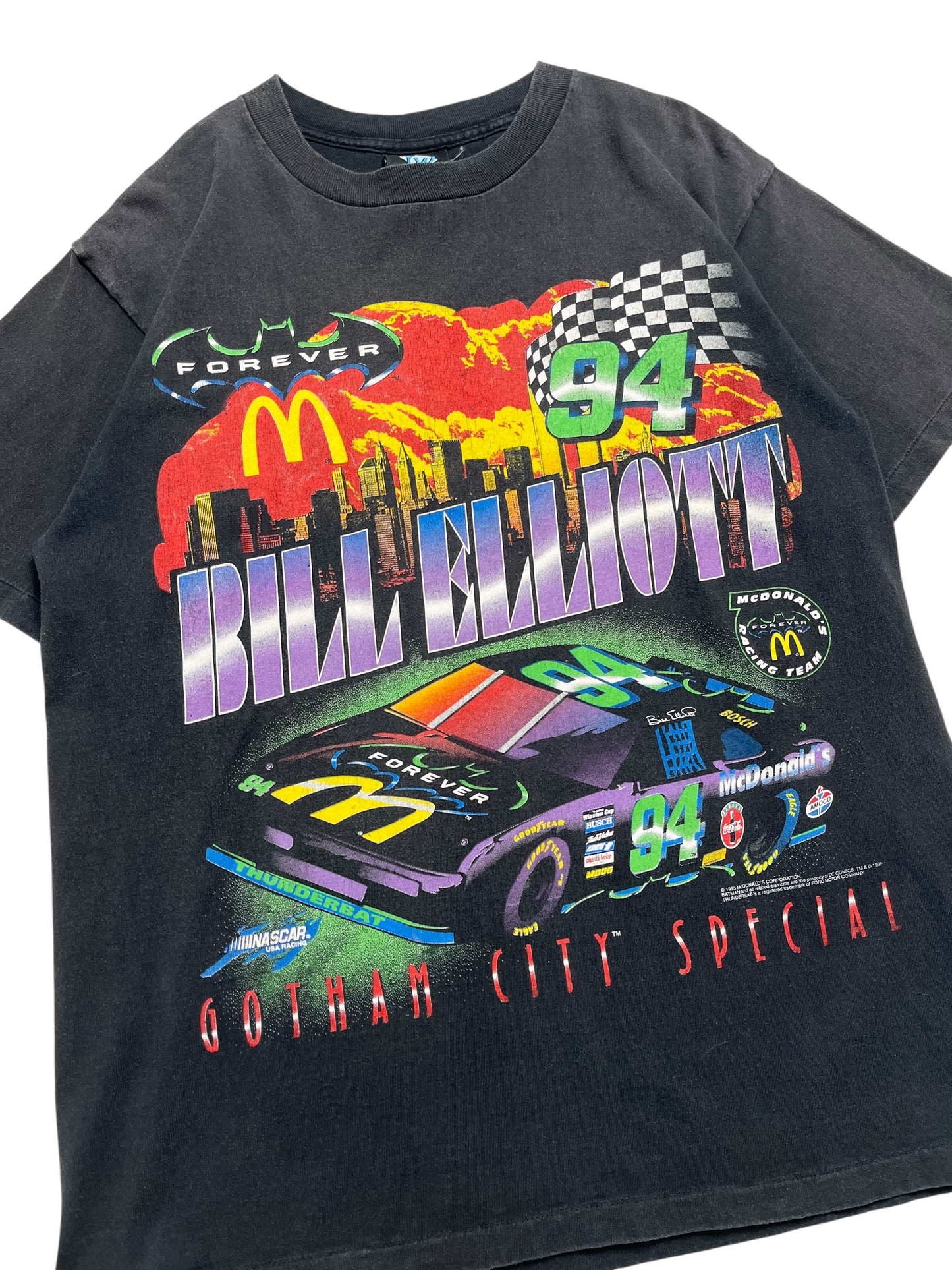 1995 Bill Elliot Forever Gotham Mc Donalds NASCAR - Talla L