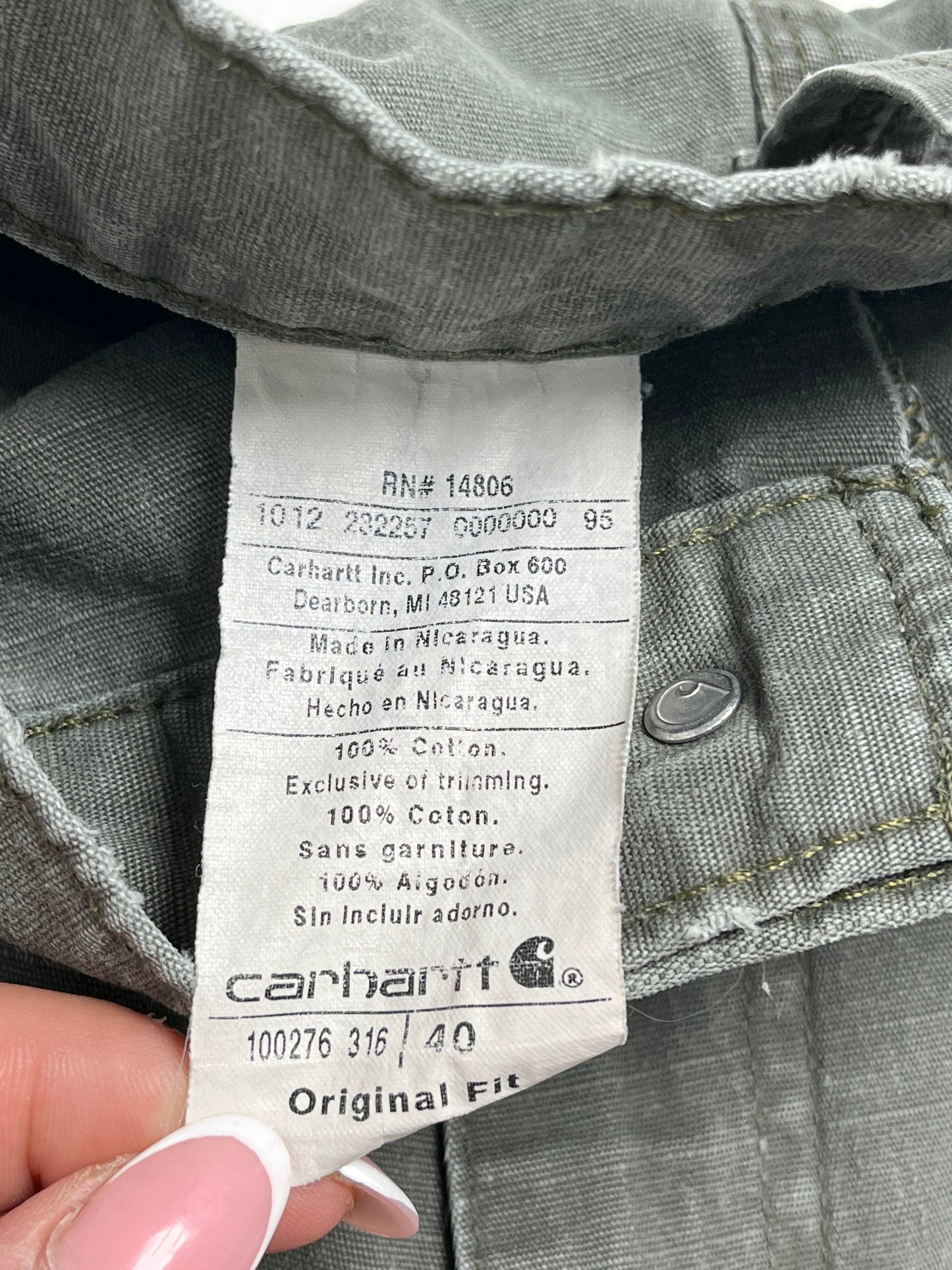 Carhartt Workwear Short verde - Talla W38