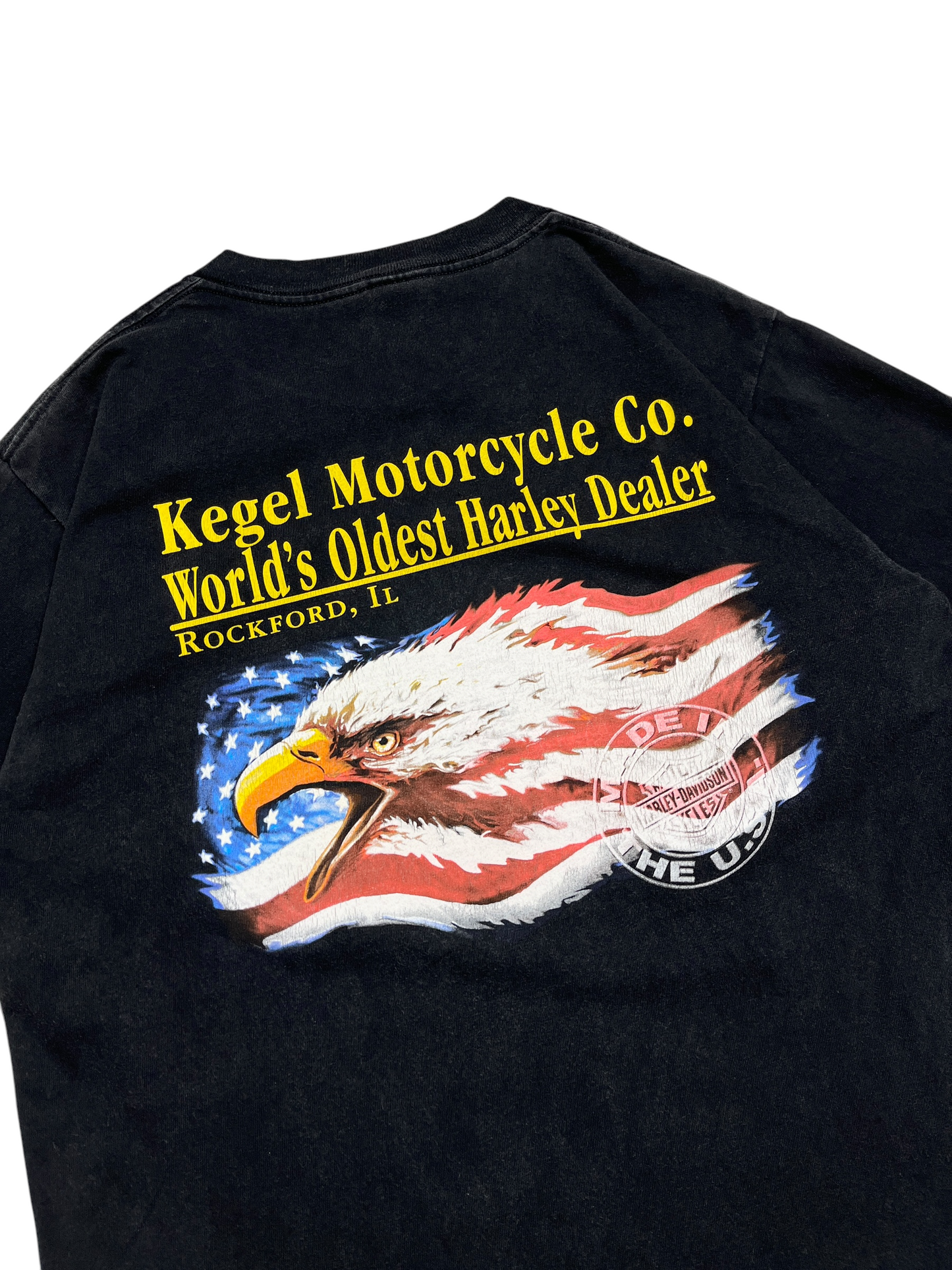1990s Harley Davidson Midnight Howl T-shirt - Talla S