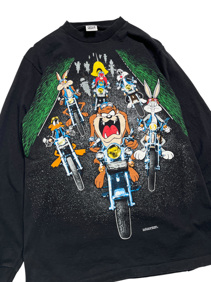 1993 Looney Tunes Thats All Folks t-shirt manga larga - Talla L