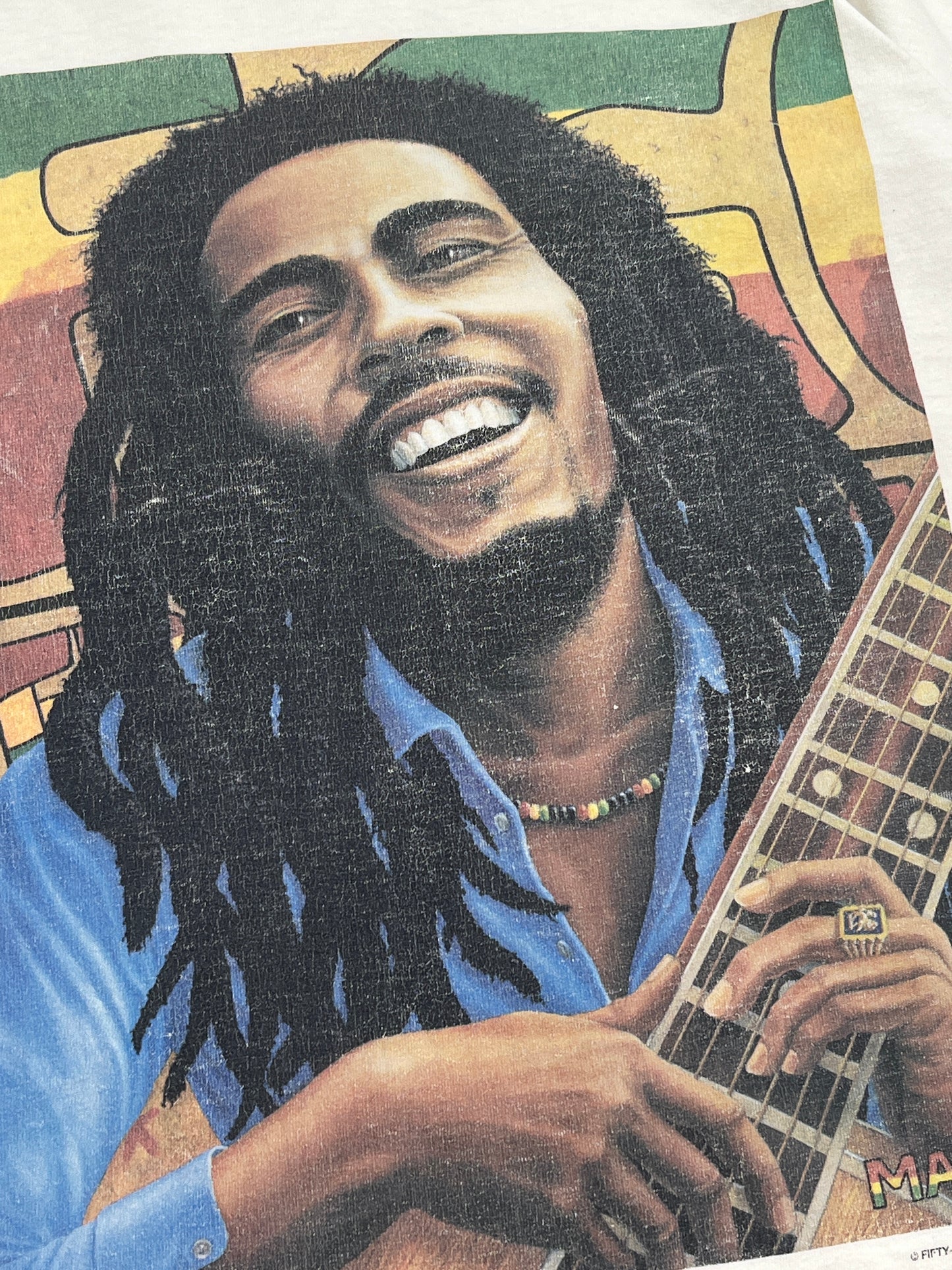 1990s Bob Marley Tom Masse Art T-shirt - Talla XL