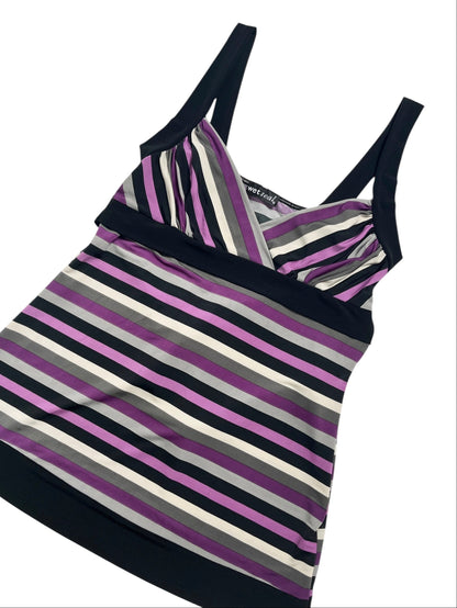 Y2K Wet Seal Top Cruzado Rayas - Talla S