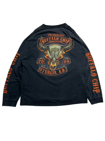 2009 Sturgis Buffalo Chip Manga Larga T-shirt - Talla XL