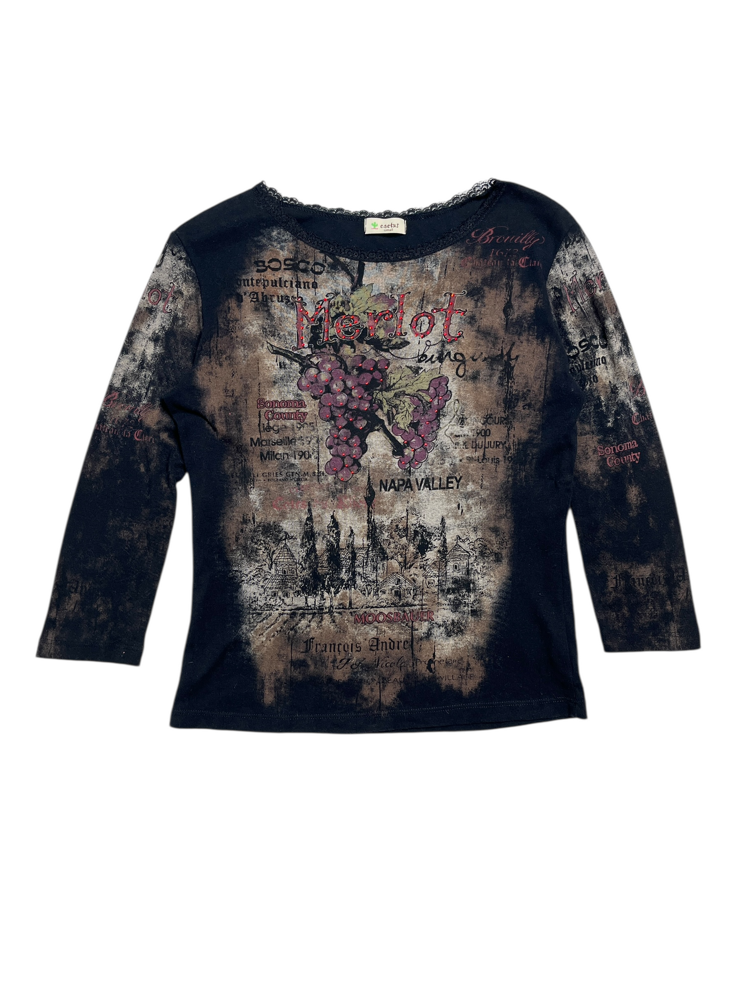 Y2K Cactus manga 3/4 Top - Talla S