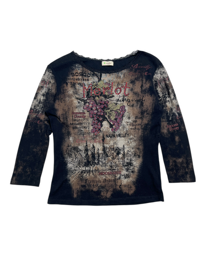 Y2K Cactus manga 3/4 Top - Talla S