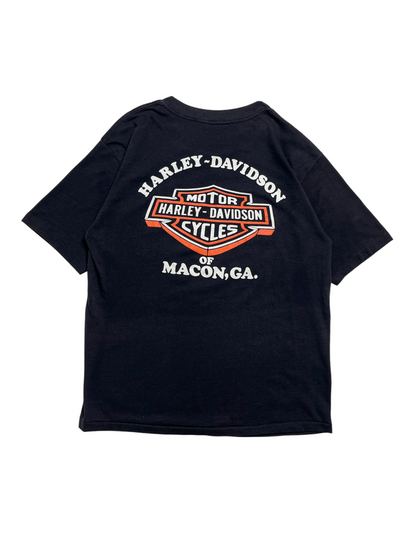1980s Harley Davidson 3D Emblem T-shirt - Size L