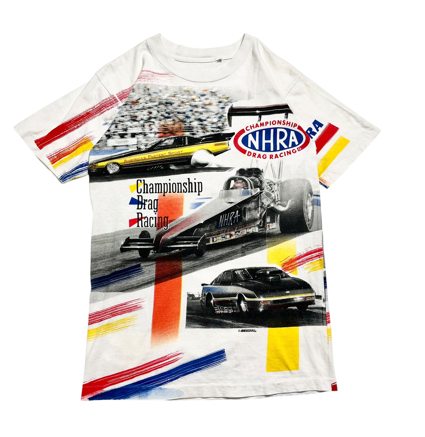 1990s Championship Drag Racing T-shirt - Talla S