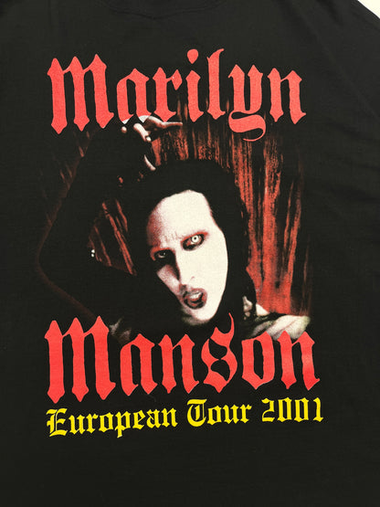 RARE 2001 Marilyn Manson European Tour T-shirt - Talla L