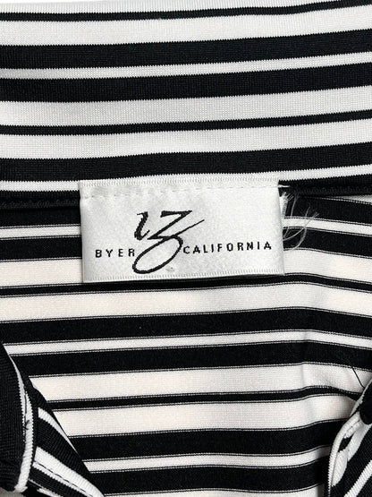 Y2K Byer California Top Tank Estilo Polo (Rayas blanco/negro) - Talla S/M