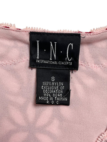 Y2K I.N.C Top cruzado estilo wrap con encaje - Talla S/M