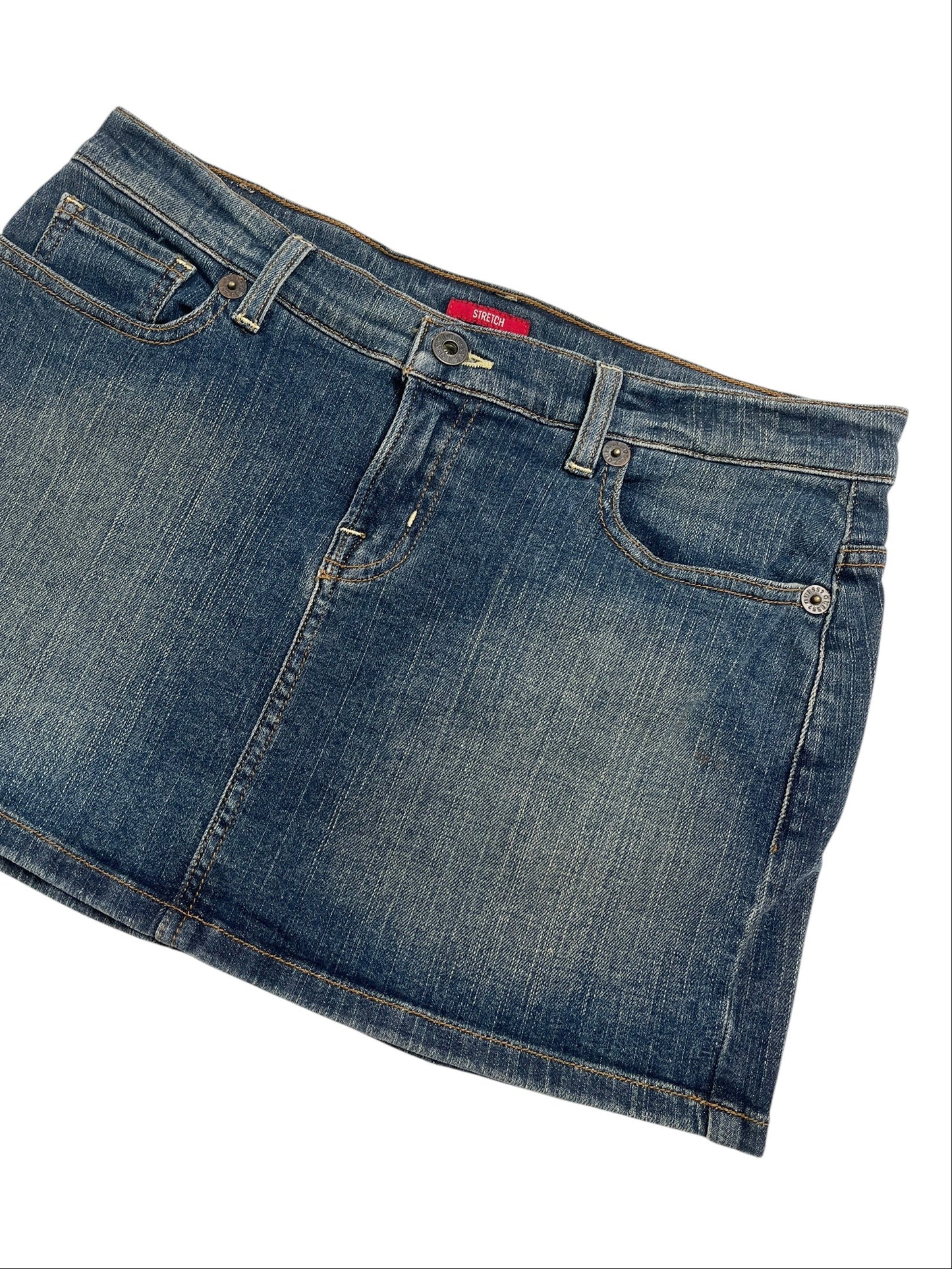 Y2K Guess Falda Denim Stretch Azul- Talla M