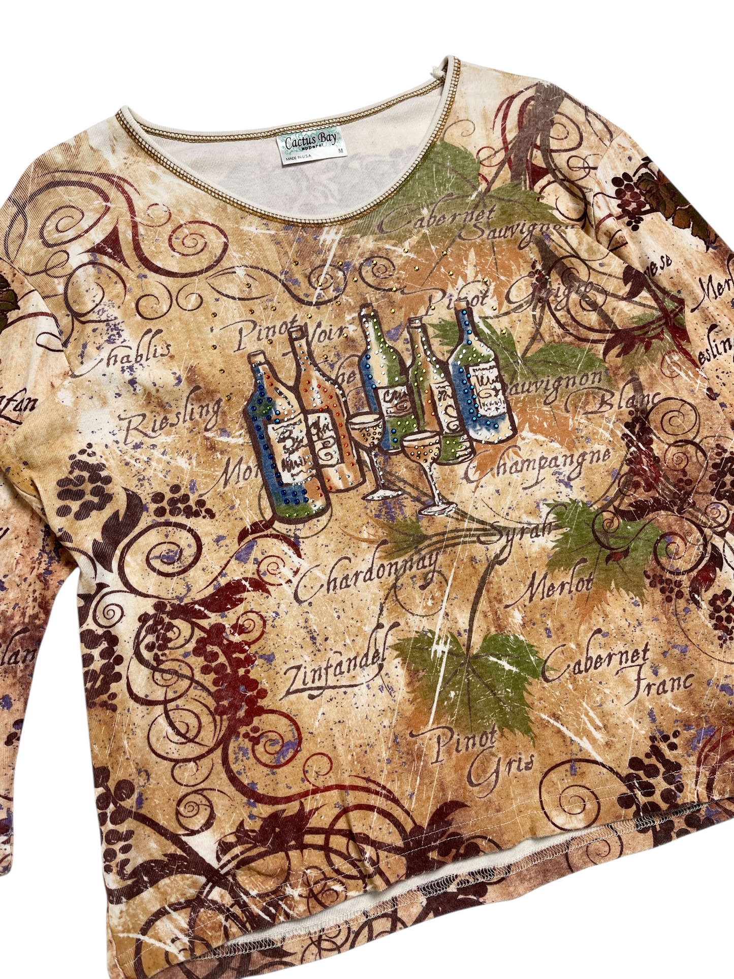 Y2K Cactus Bay manga 3/4 Top - Talla M/L