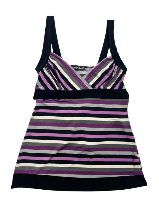 Y2K Wet Seal Top Cruzado Rayas - Talla S