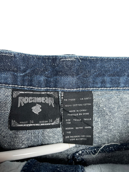 Y2K Rocawear Baggy Denim Pant Azul Oscuro- Talla 34