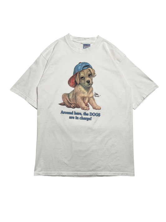 1990s Around here, the Dogs are in charge t-shirt - Talla L