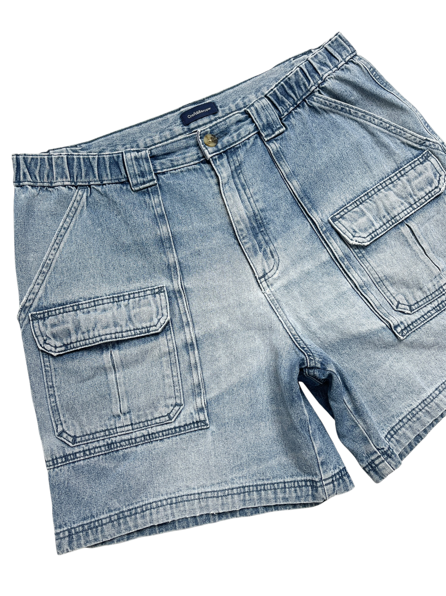Croft&Barrow Denim Short Azul - Talla W34