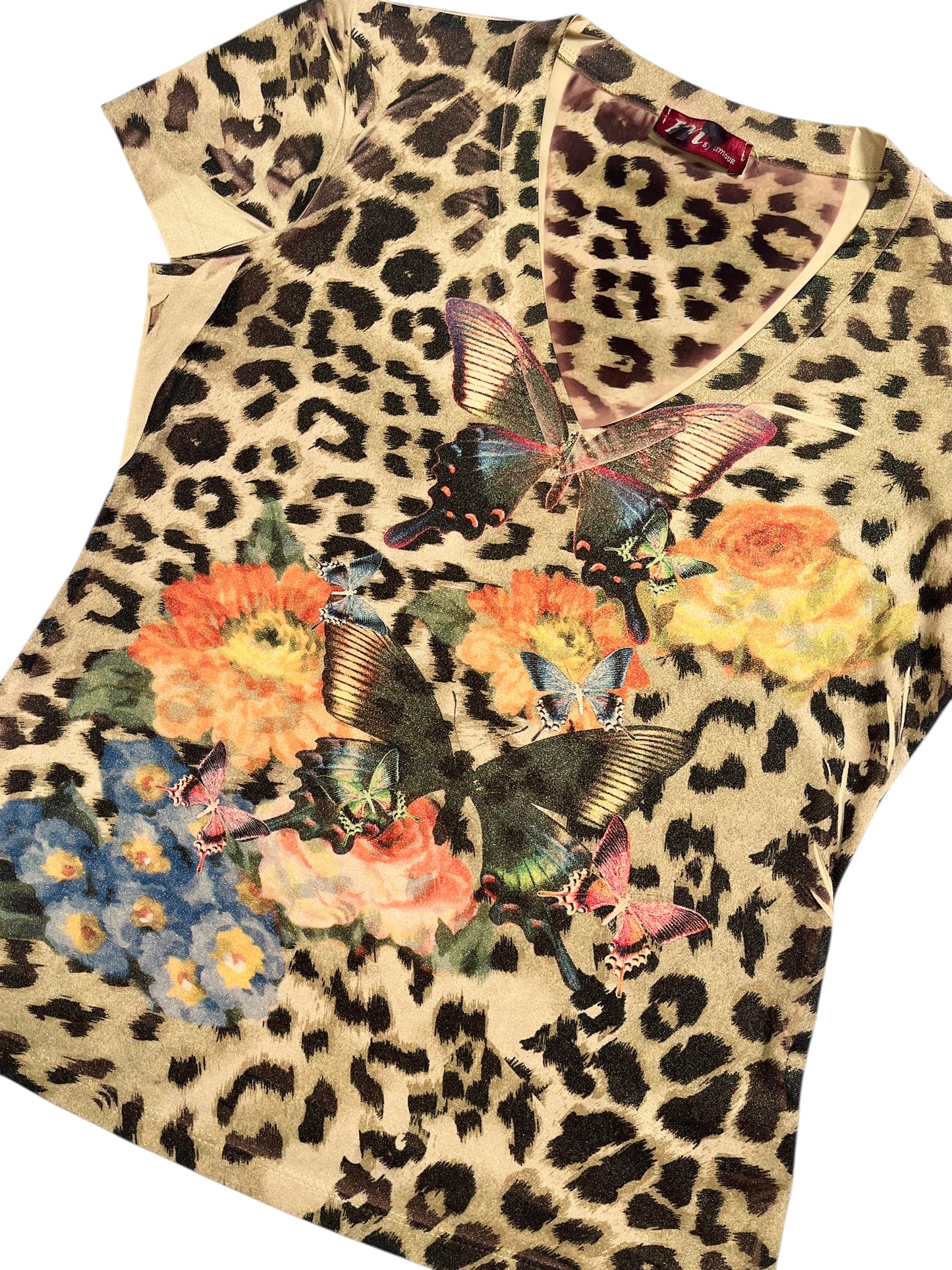 Y2K M By Amour Top animal print y mariposas - Talla S/M