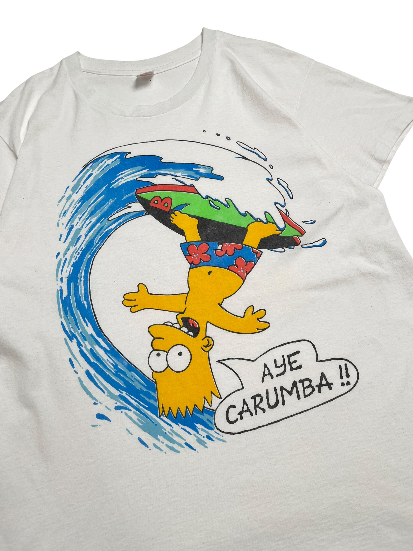 1990s Bart Simpson “Aye Carumba” T-shirt - Talla L