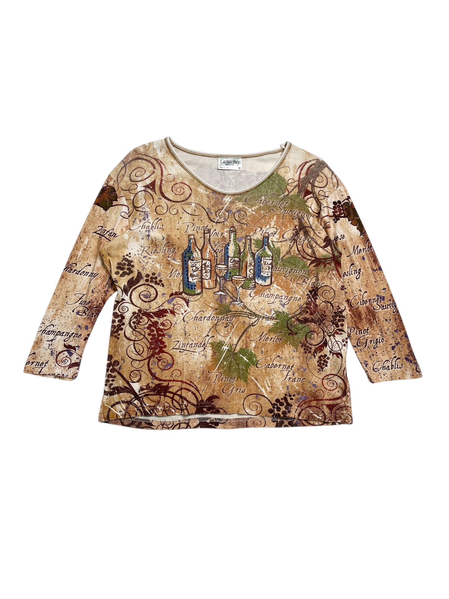 Y2K Cactus Bay manga 3/4 Top - Talla M/L