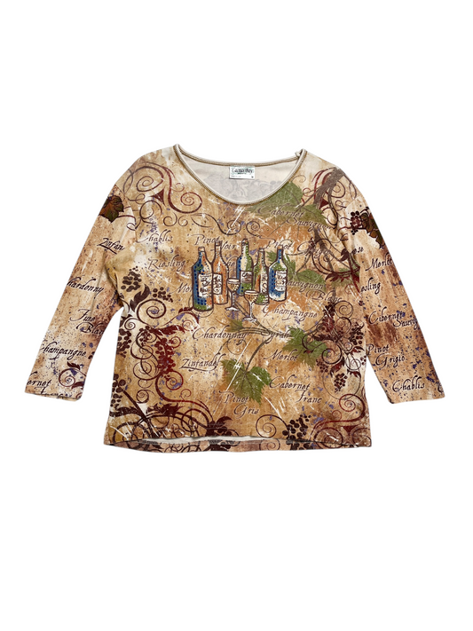 Y2K Cactus Bay manga 3/4 Top - Talla M/L