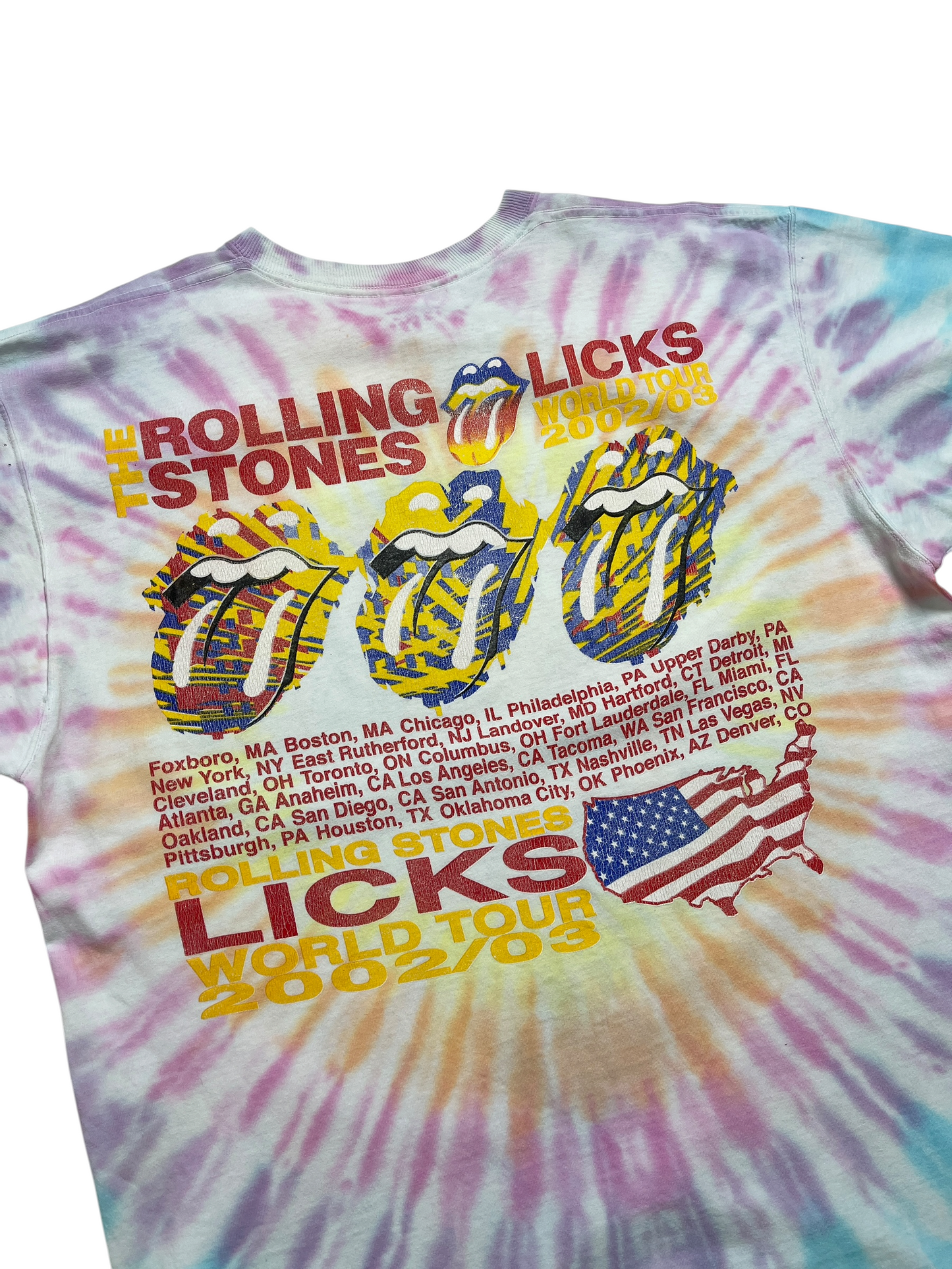 2002/2003 The Rolling Stones Licks World Tour T-shirt - Talla XL