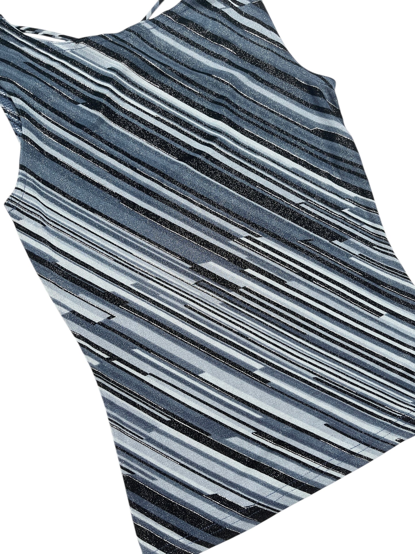 Y2K A.Byer Top Brillante Azul/Negro - Talla S