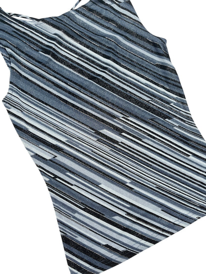 Y2K A.Byer Top Brillante Azul/Negro - Talla S