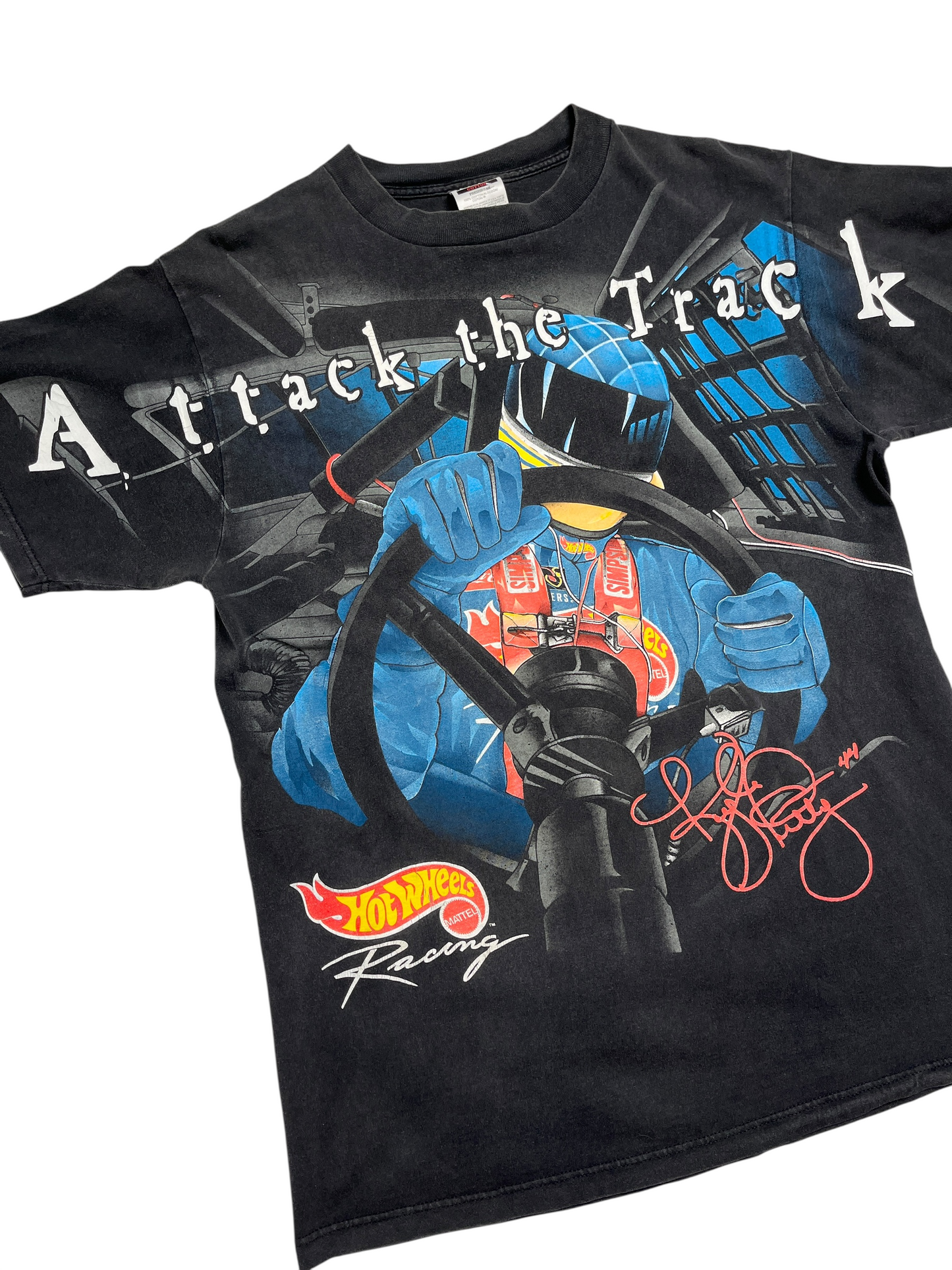 1998 Kyle Petty Hot Wheels Nascar AOP T-shirt - Talla L